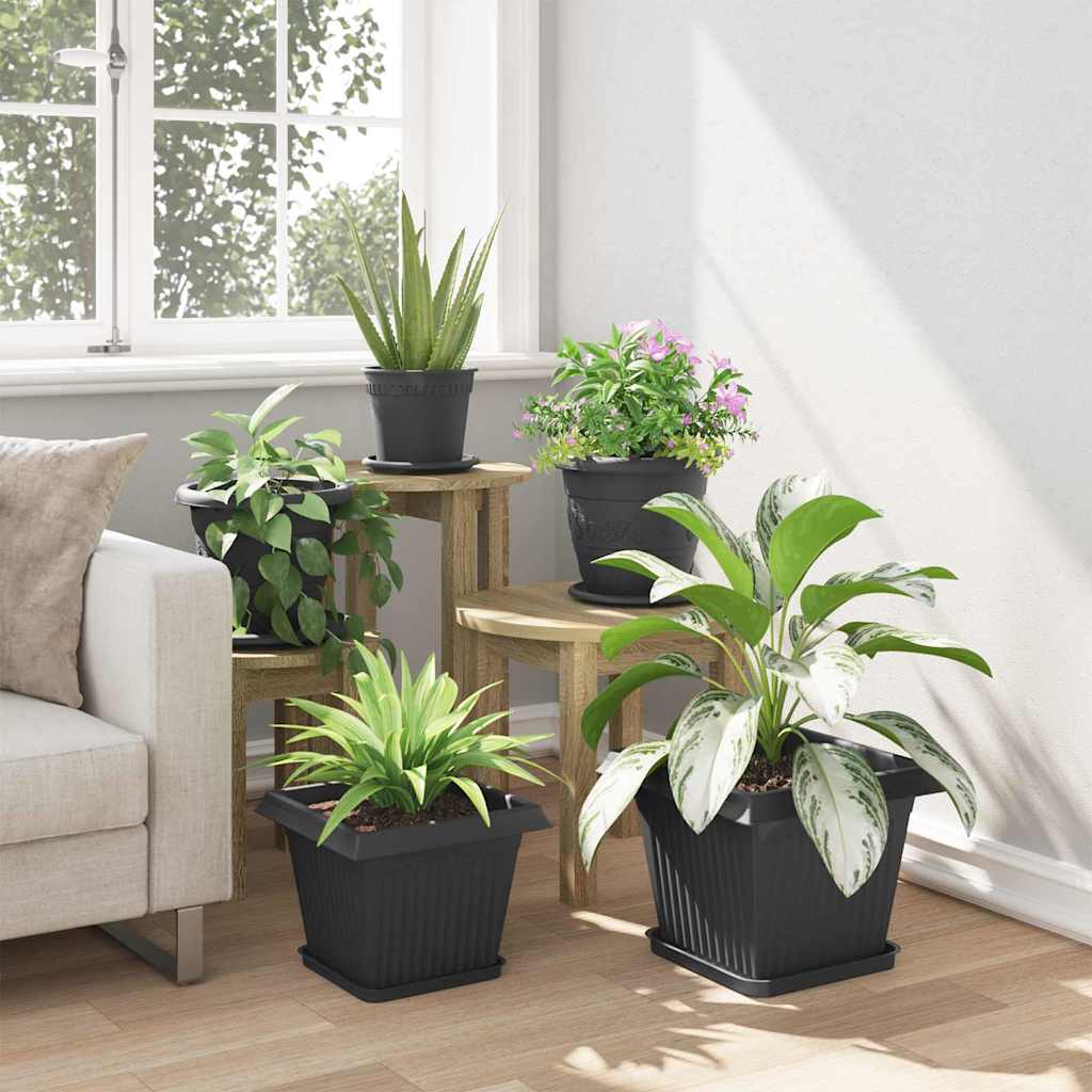 Blumentöpfe 6 pcs Ziegelrot 20 x 20 x 16 cm Kunststoff
