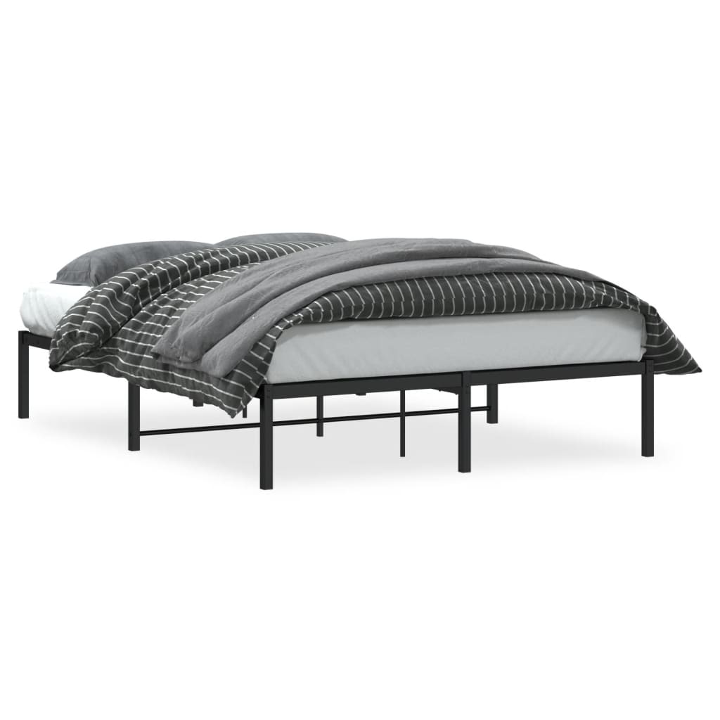 Bettgestell Metall Schwarz 75x190 cm