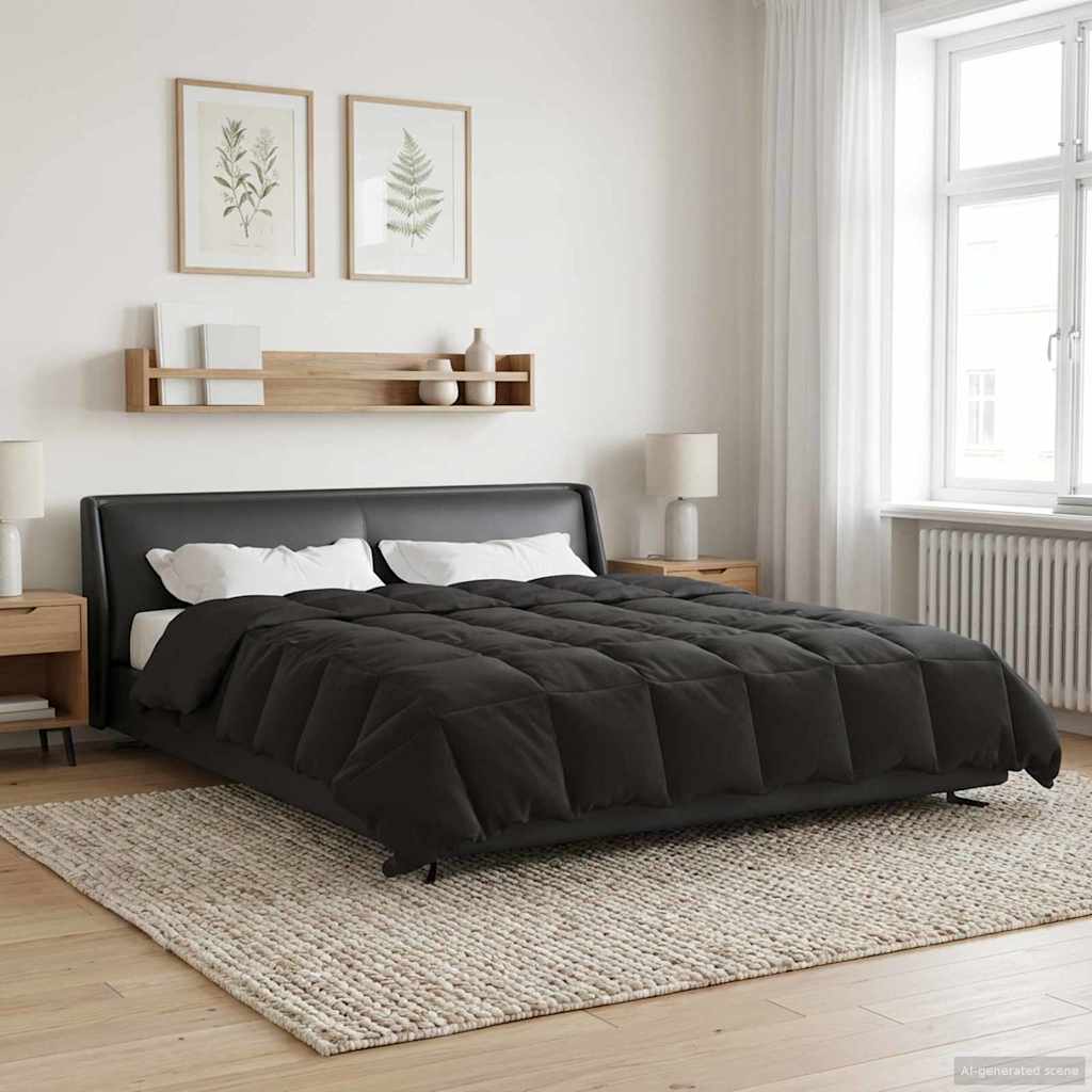 Ganzjahresbettdecke Anthrazit 135 x 200 cm Mikrofaser