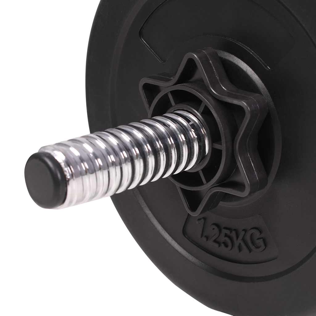 Hantelbank mit Ablage, Langhantel und Kurzhantel Set 60,5 kg