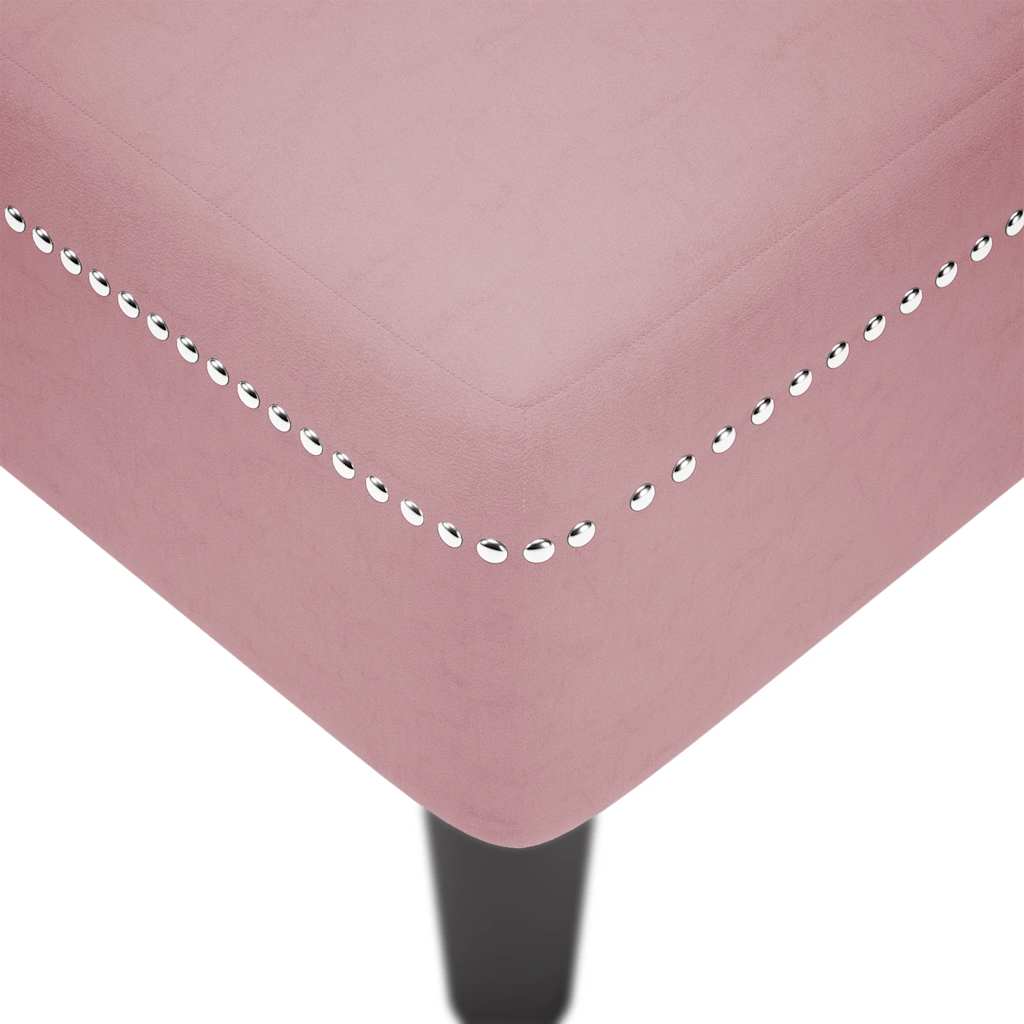 Chaiselongue mit Kissen und Rechter Armlehne Blau Samt