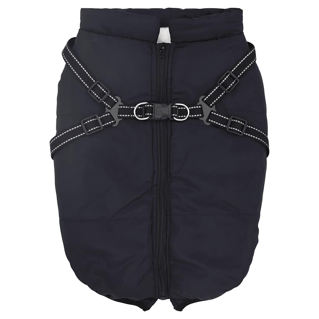 Hundemantel mit Geschirr Wasserdicht Reflektierend Lila L48