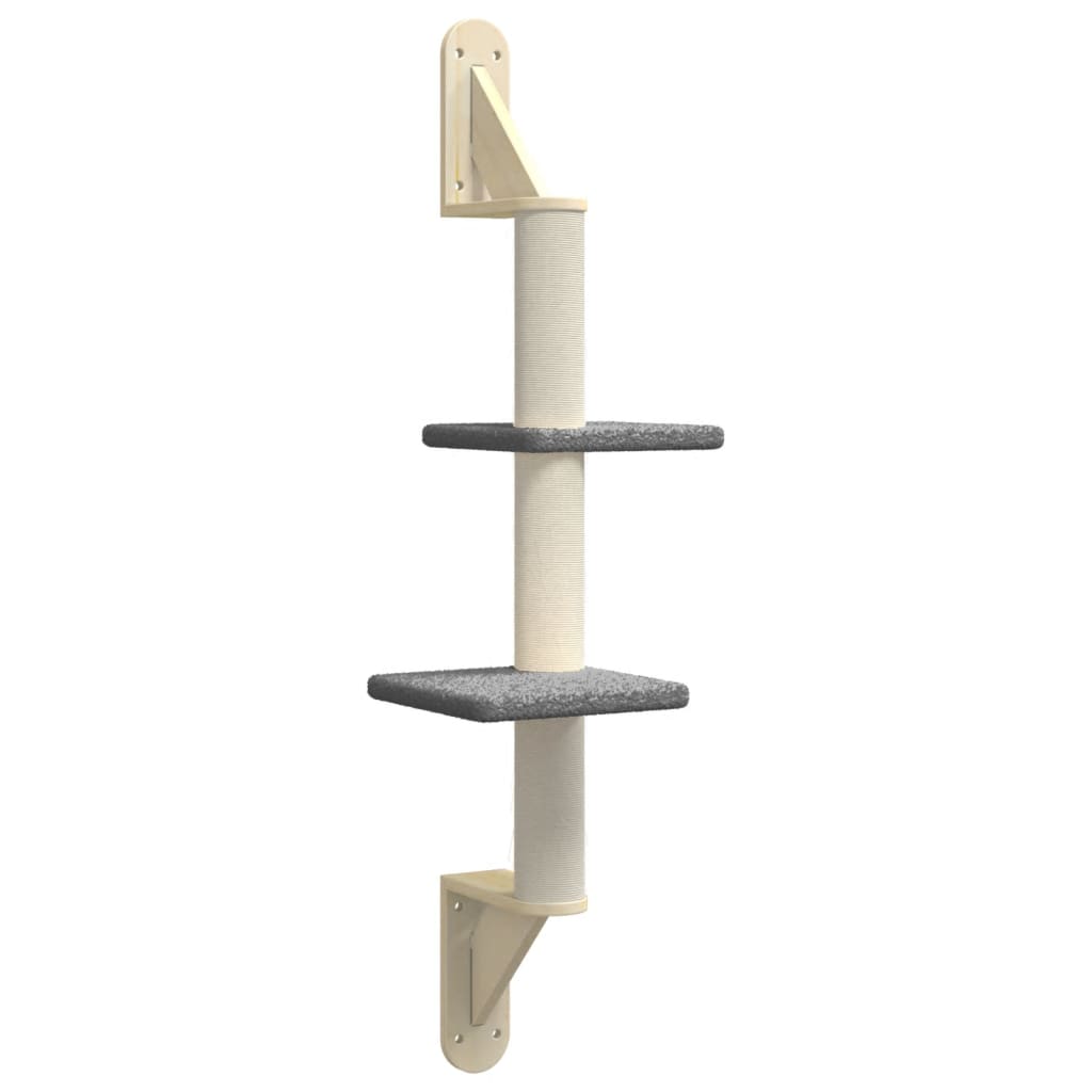 Kratzbaum mit Kratzsäule Wandmontage Creme 108 cm
