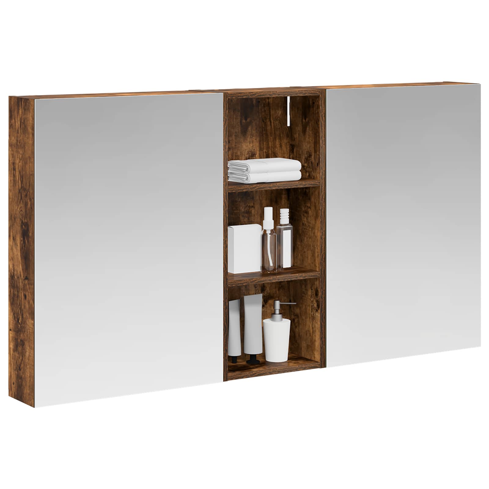 Badezimmerschrank-Set 3 pcs 80 x 10,5 x 50 cm Holzwerkstoff