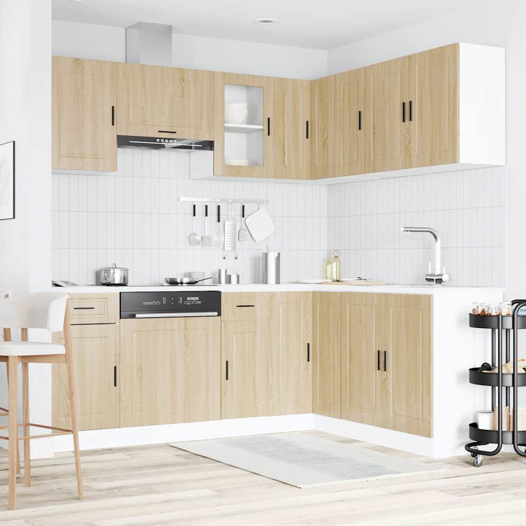 11-tlg. Küchenschrank-Set Porto Weiß Holzwerkstoff