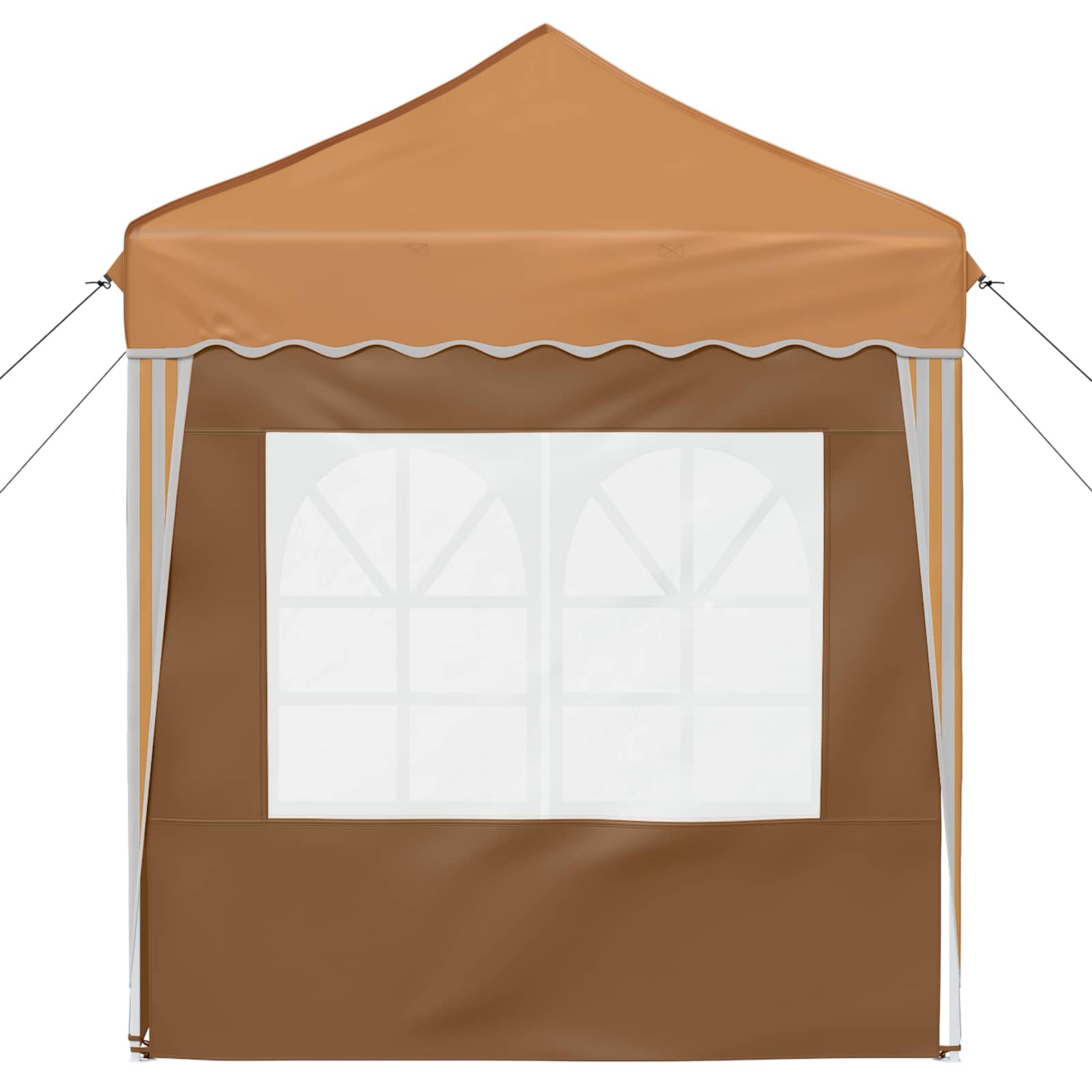 Pop-up Partyzelt 195 x 195 x 245 cm Creme Oxford-Stoff