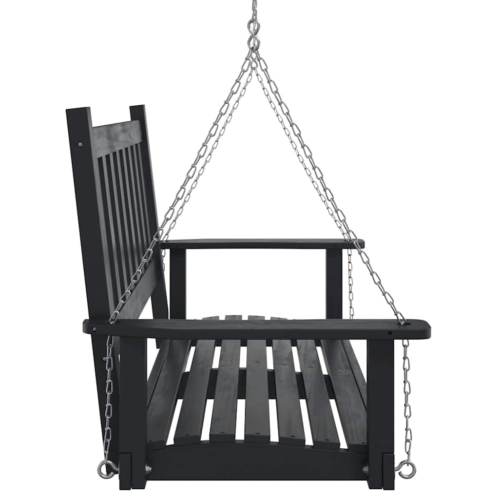Garten-Hängestuhl mit Metallketten Braun Massivholz Tanne