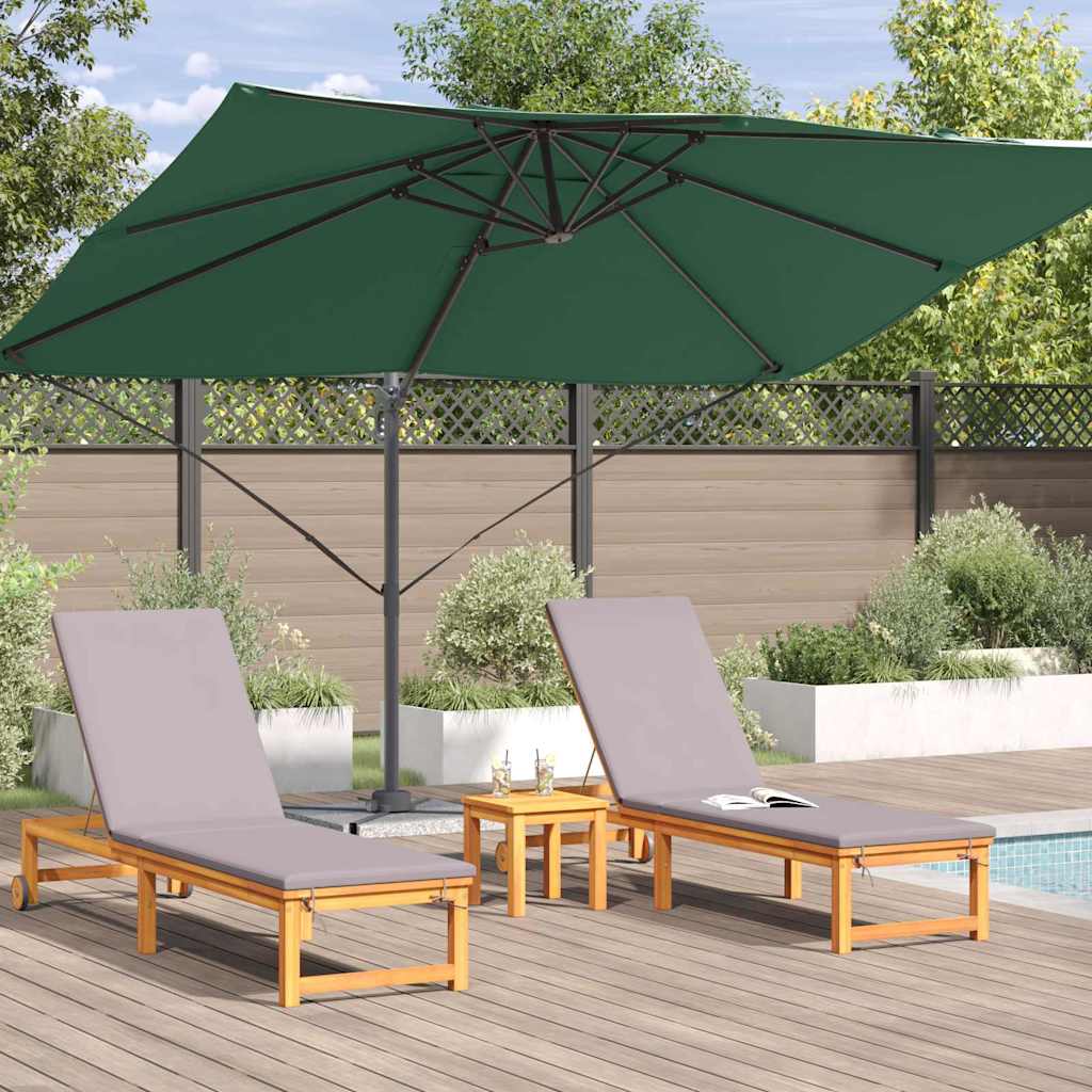 Sonnenschirm Sand 351 x 250 x 260 cm Polyester und Aluminium