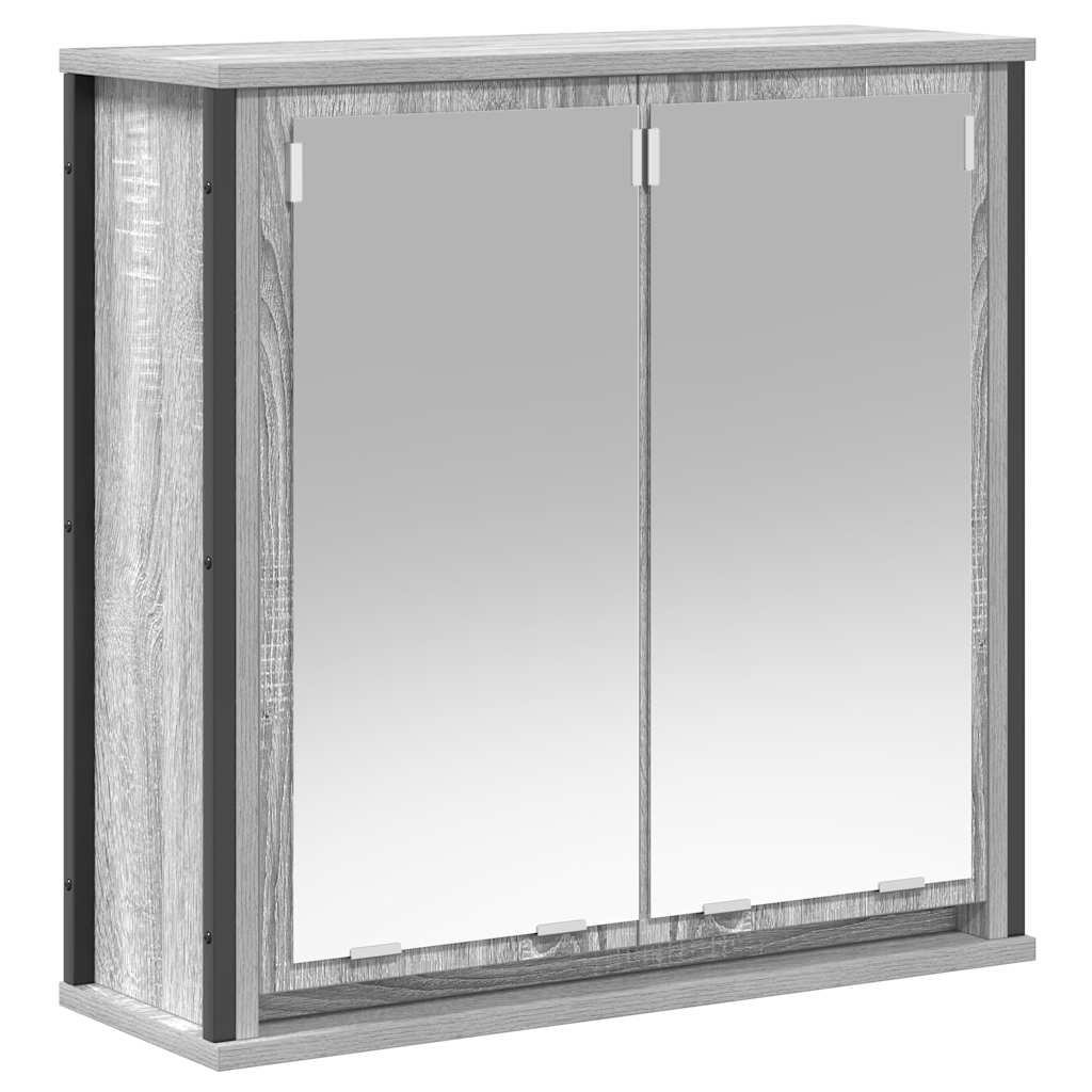 Badezimmermöbel-Set 5 pcs Schwarz Eichen-Optik Holzwerkstoff