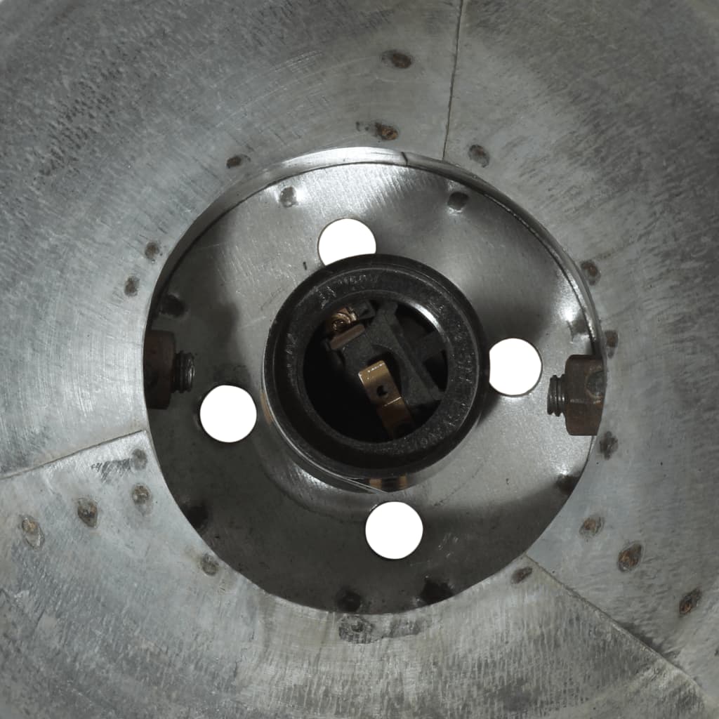 Wandlampe Industriestil Silbern 45x25 cm E27