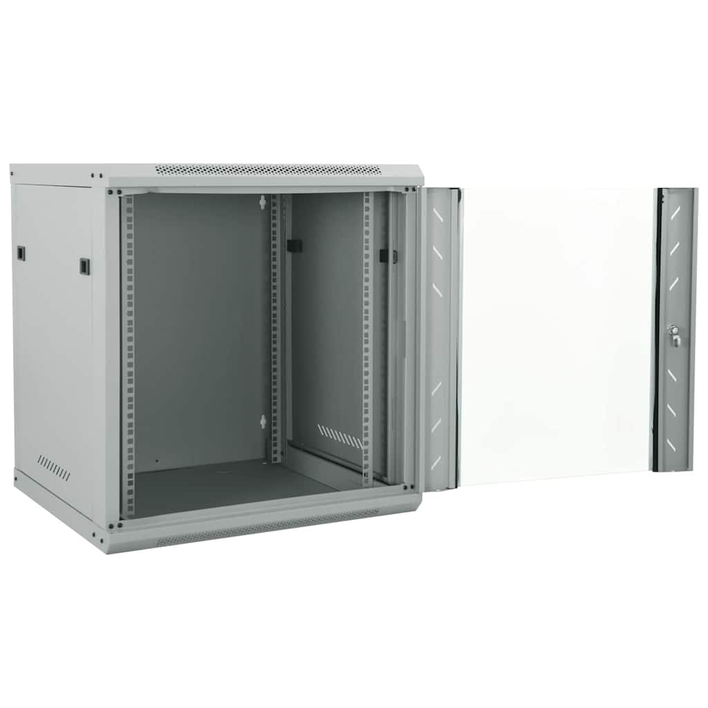 Netzwerkschrank mit Speicher Grau 60 x 45 x 28 cm Stahl