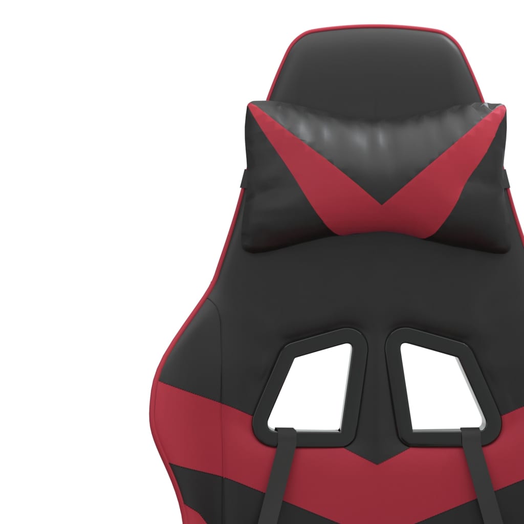 Gaming-Stuhl Drehbar Schwarz und Rot Kunstleder