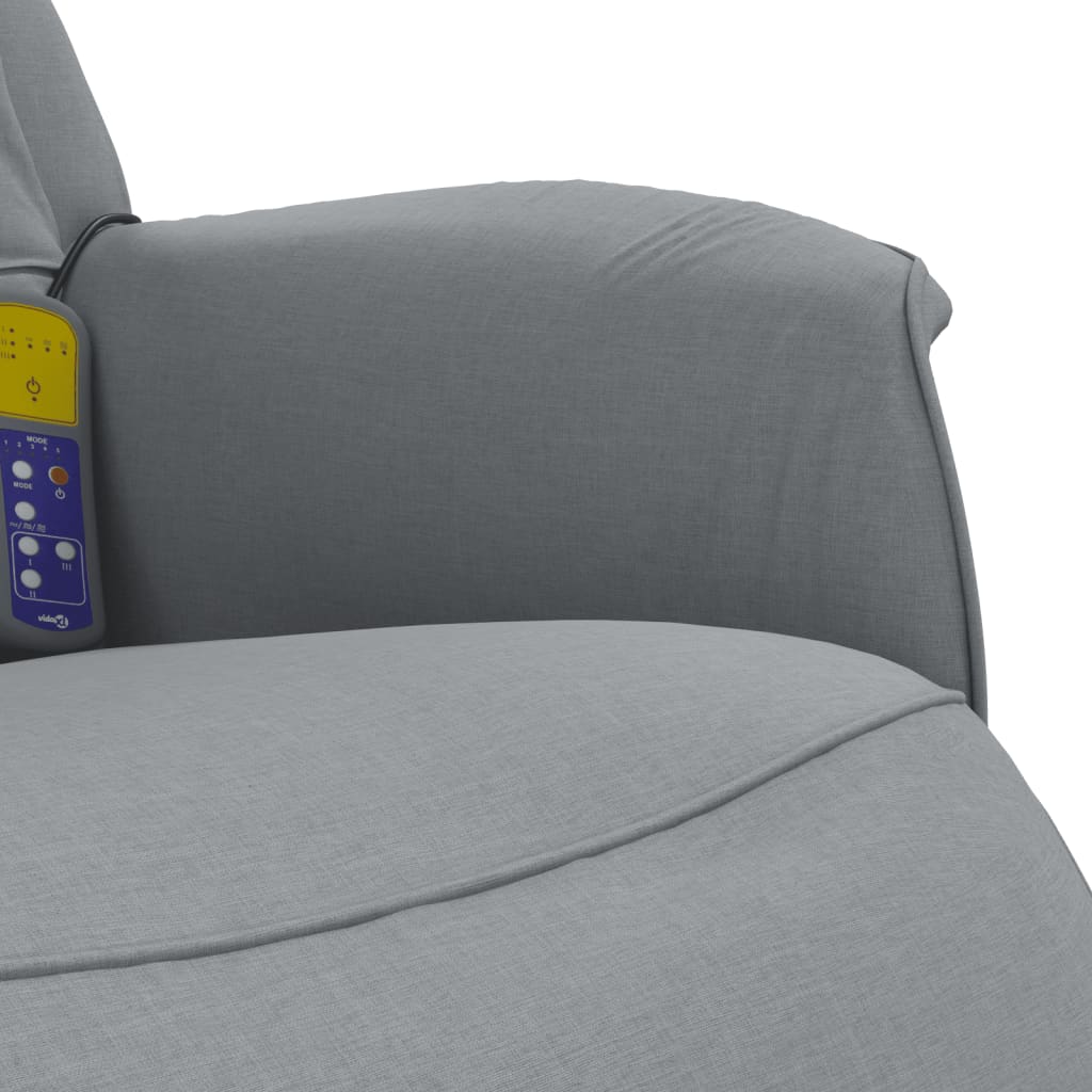 Massagesessel mit Fußteil Braun Stoff