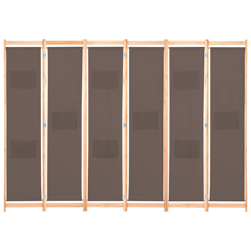 5-teiliger Raumteiler Creme 200 x 170 x 4 cm Stoff