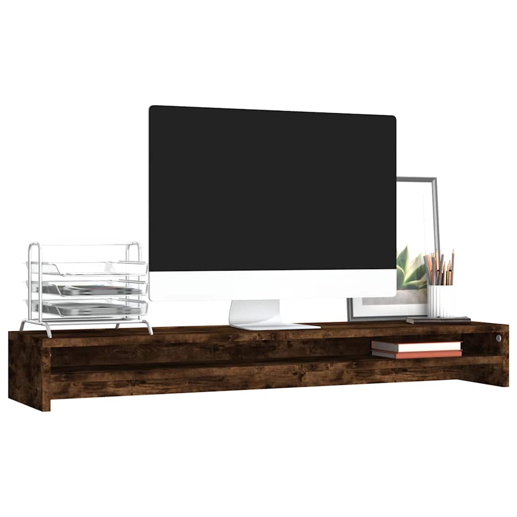 Monitorständer Weiß 100x24x13 cm Holzwerkstoff