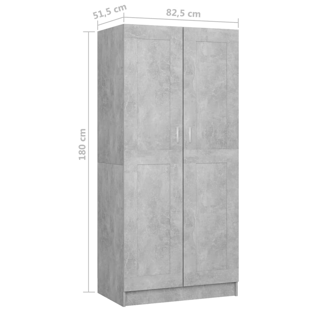 Kleiderschrank Weiß 82,5x51,5x180 cm Holzwerkstoff
