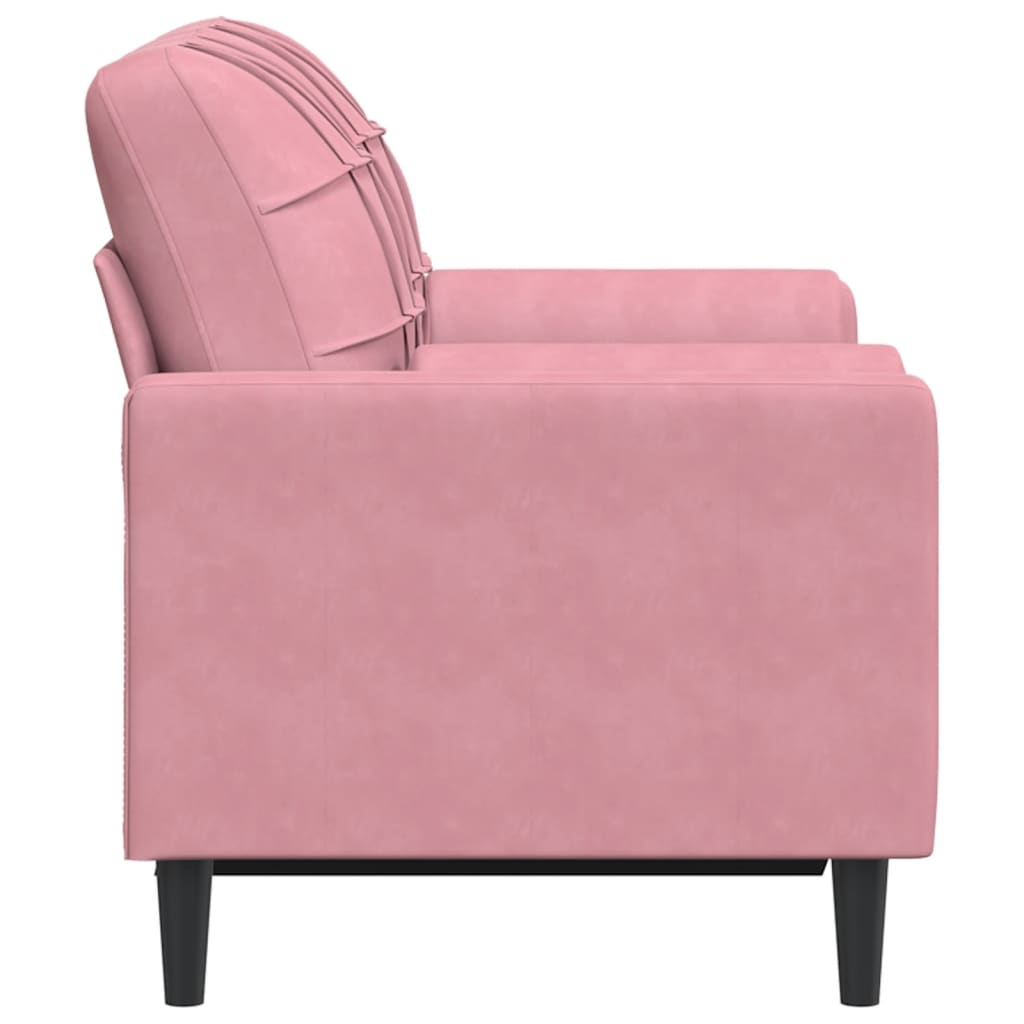 2-Sitzer-Sofa mit Zierkissen Hellgrau 120 cm Samt