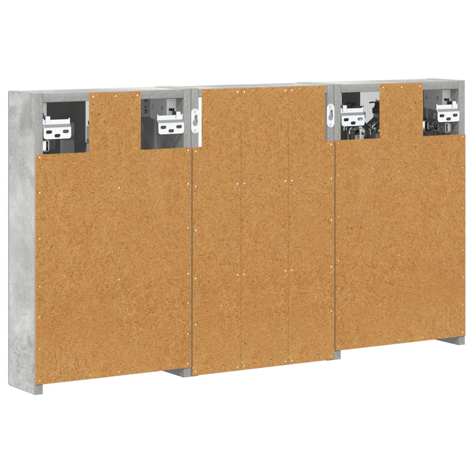 Badezimmerschrank-Set 3 pcs 80 x 10,5 x 50 cm Holzwerkstoff