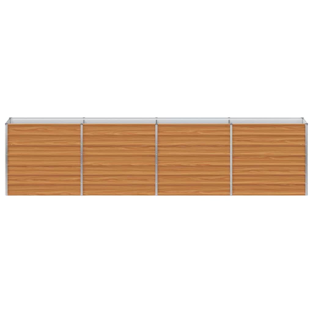 Hochbeet Hellbraun 100 x 100 x 77 cm Verzinkter Stahl