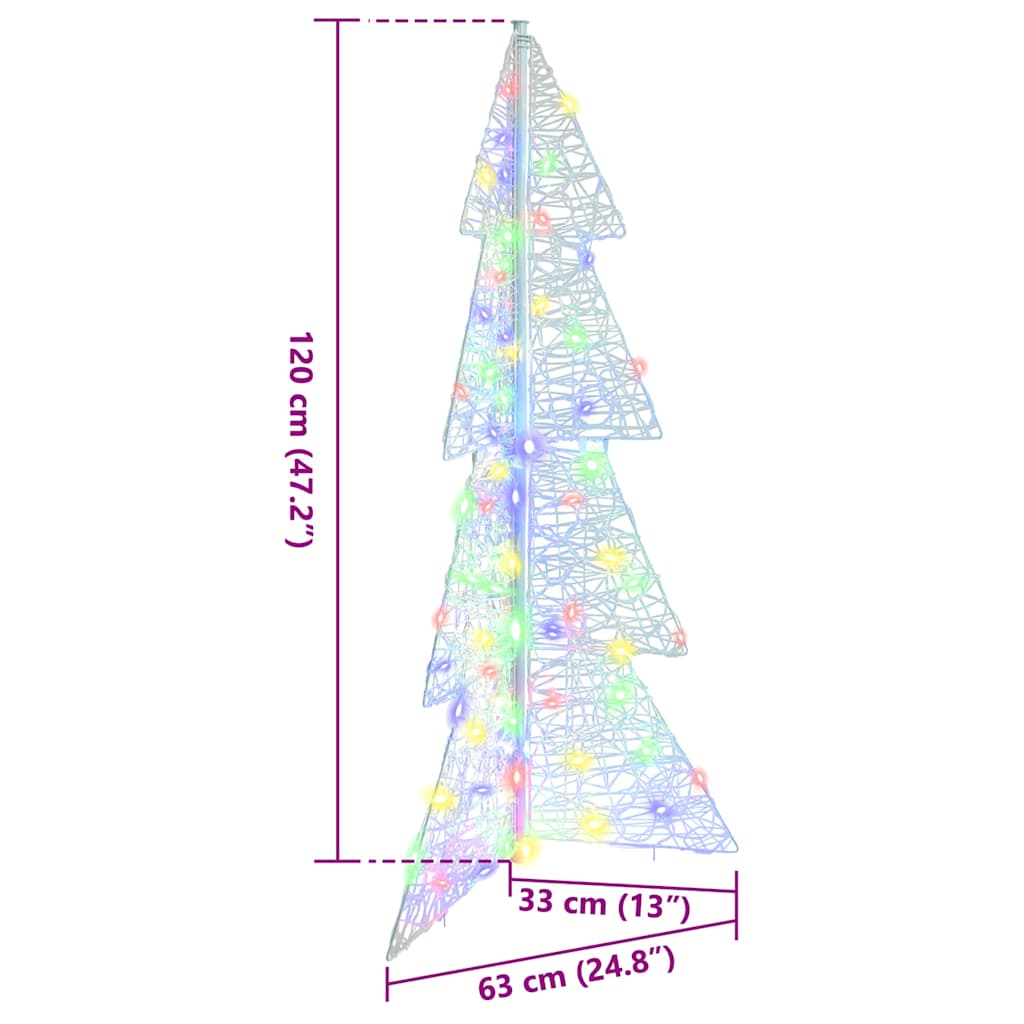 Weihnachtsbaum mit 100 LEDs Warmes Weiß 120 cm Acryl