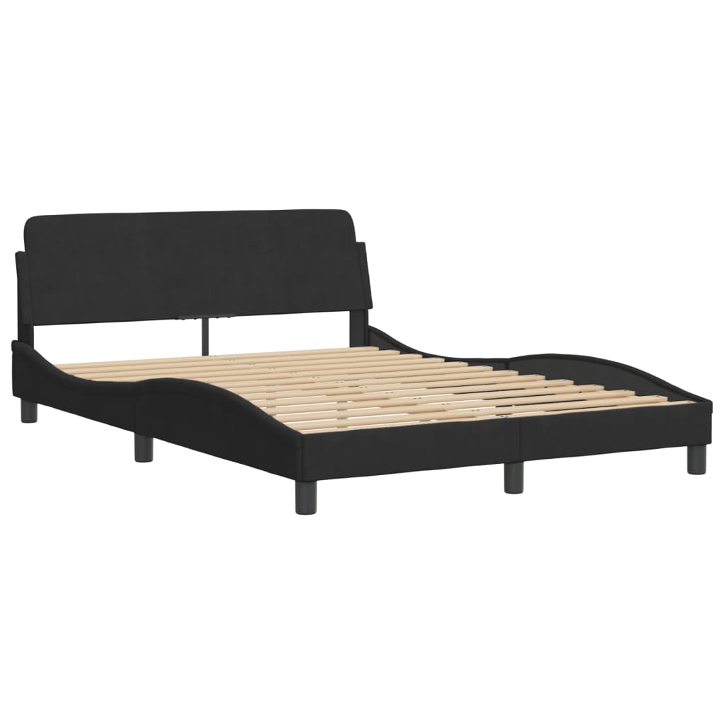 Bett mit Matratze Hellgrau 80x200 cm Samt