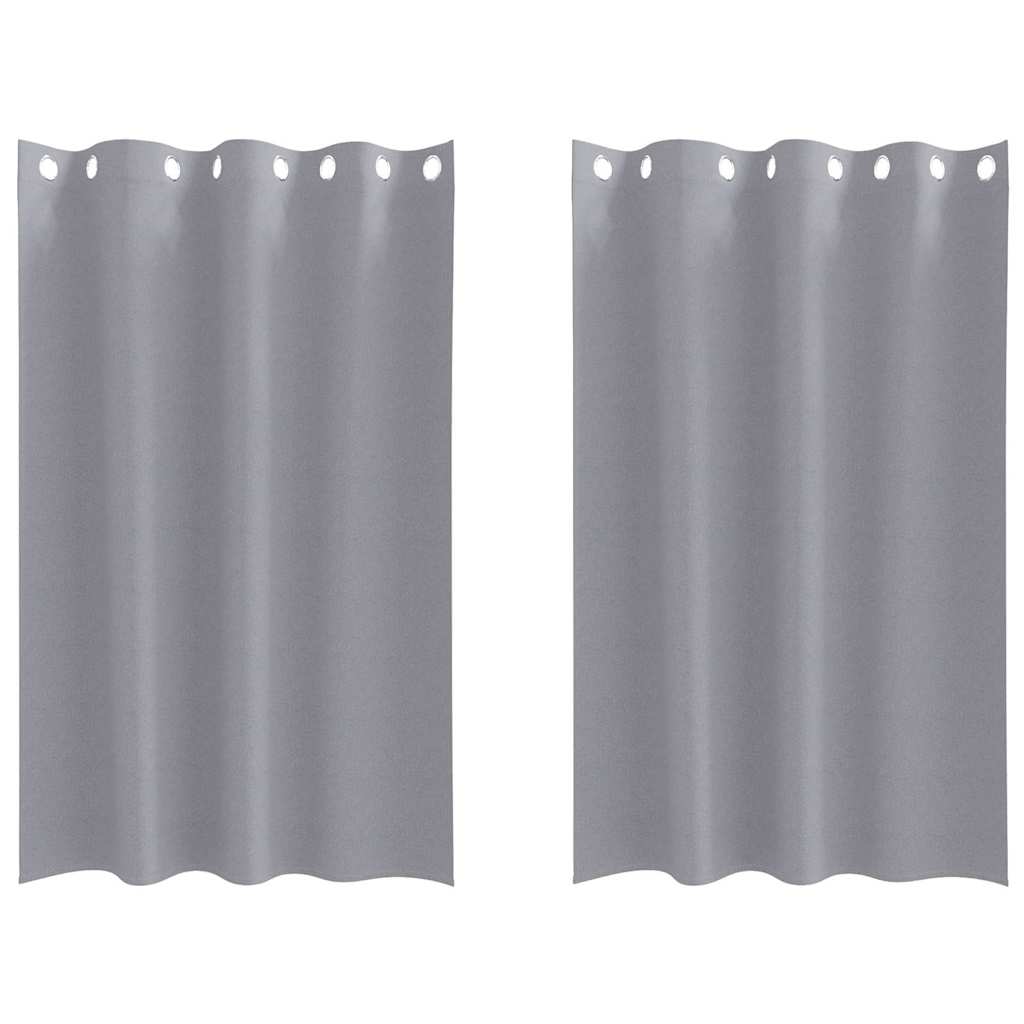 Verdunkelungs-Vorhänge mit Ringen 2 pcs Beige 140 x 140 cm