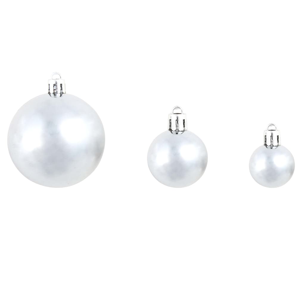 100-tlg. Weihnachtskugel-Set Weiß
