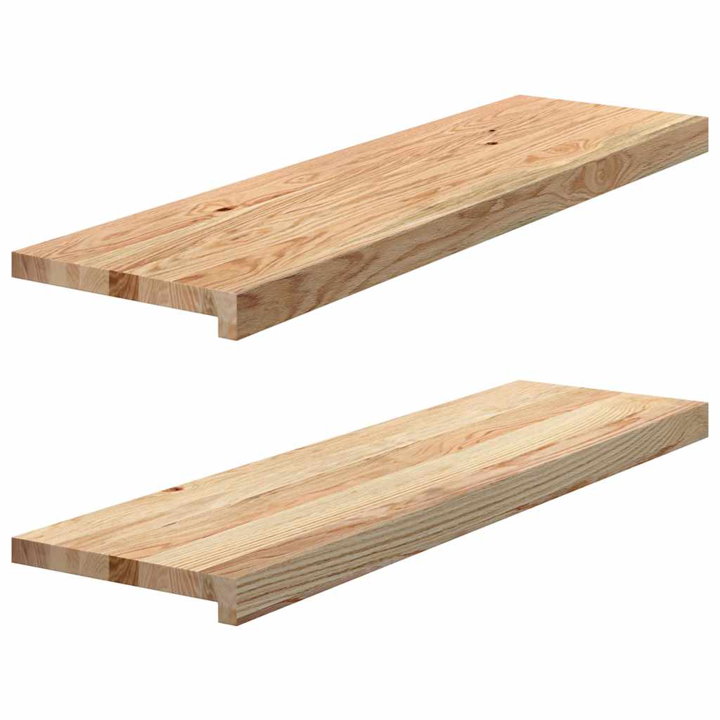 Treppenstufen 4 Stk. Unbehandelt 70x25x2 cm Massivholz Eiche