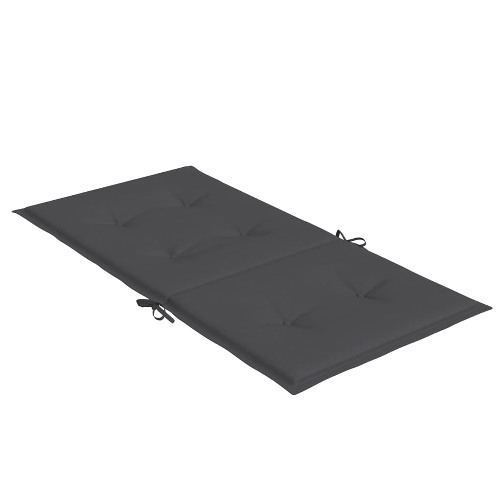 Niedriglehner-Auflagen 2 Stk Melange Anthrazit 100x50x7cm Stoff