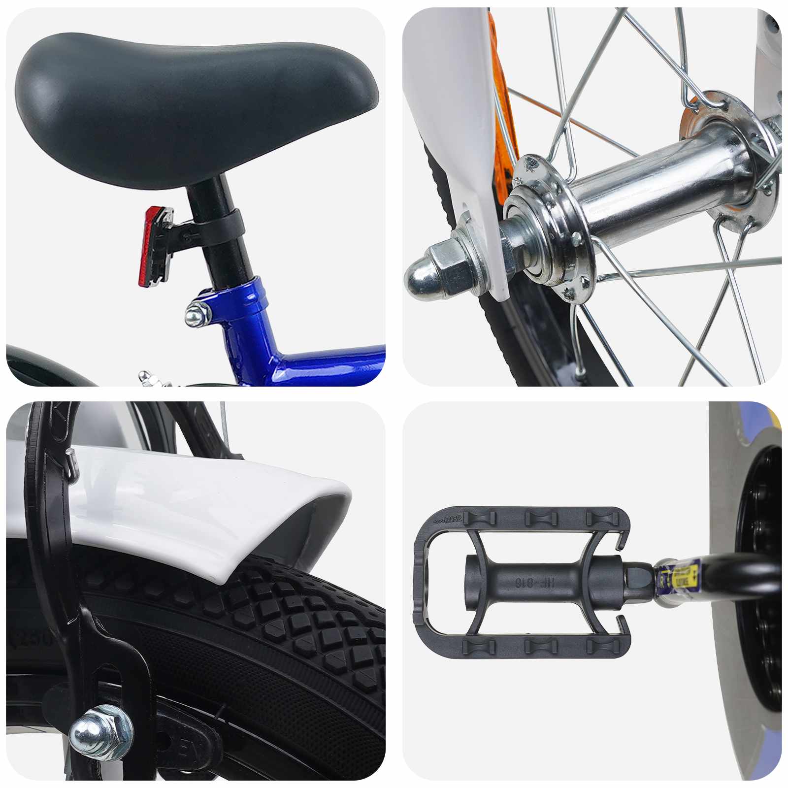 Kinderfahrrad 12 Zoll für 2-4 Jahre alt Schwarz Rot