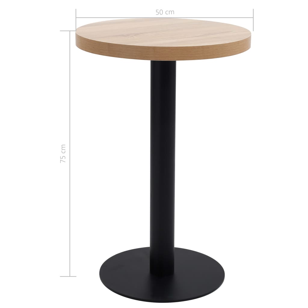 Bistrotisch Hellbraun 40 cm MDF