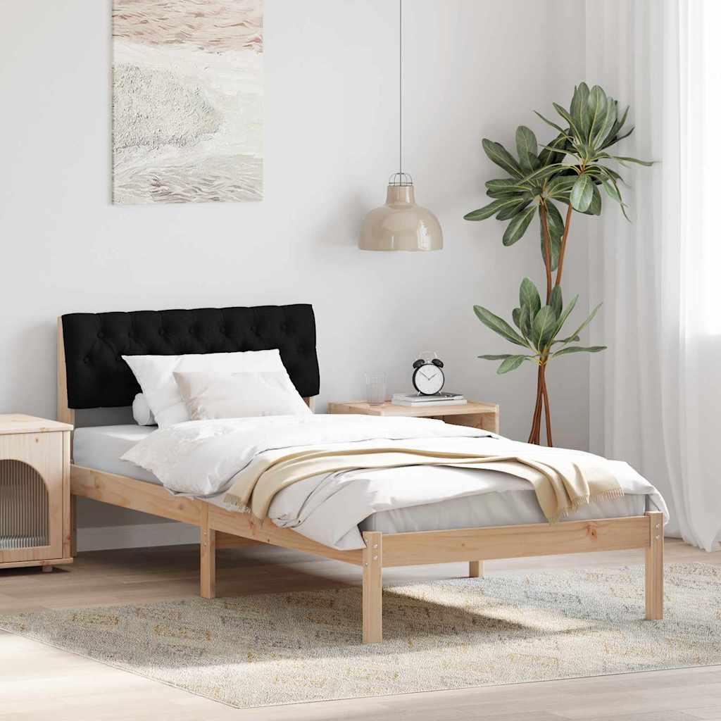 Bettgestell Braun und hellgrau 200 x 200 cm Massivholz Kiefer