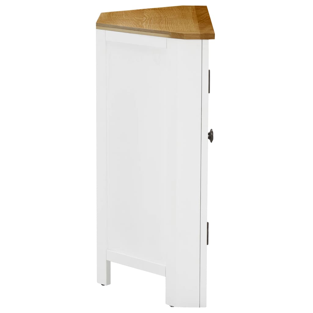 Eckschrank 80x33,5x78 cm Massivholz Eiche