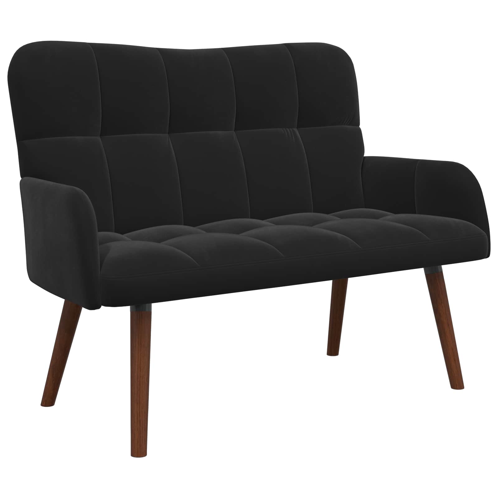 2-Sitzer Sofa Hellgrau 115 x 61 x 87 cm Samt (V)