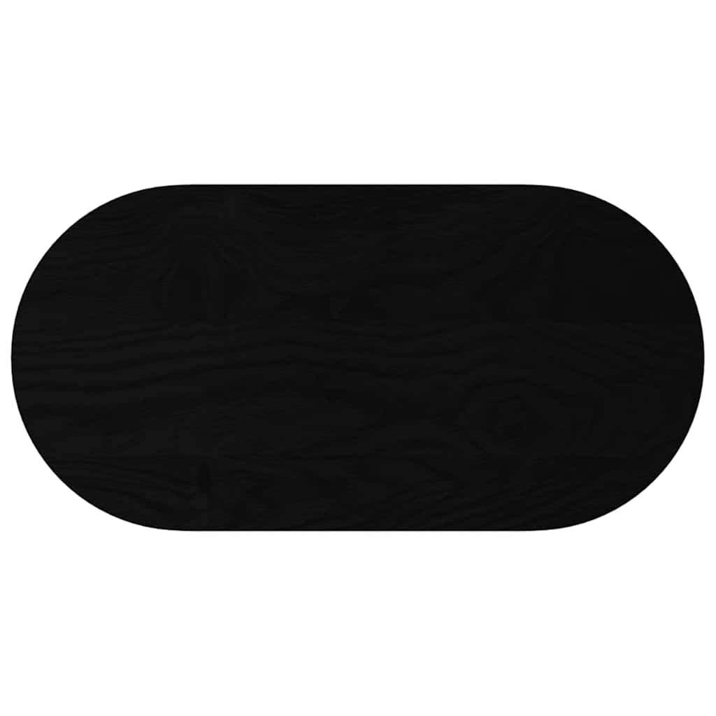 Tischplatte 80x40x2 cm Massivholz Eiche Oval