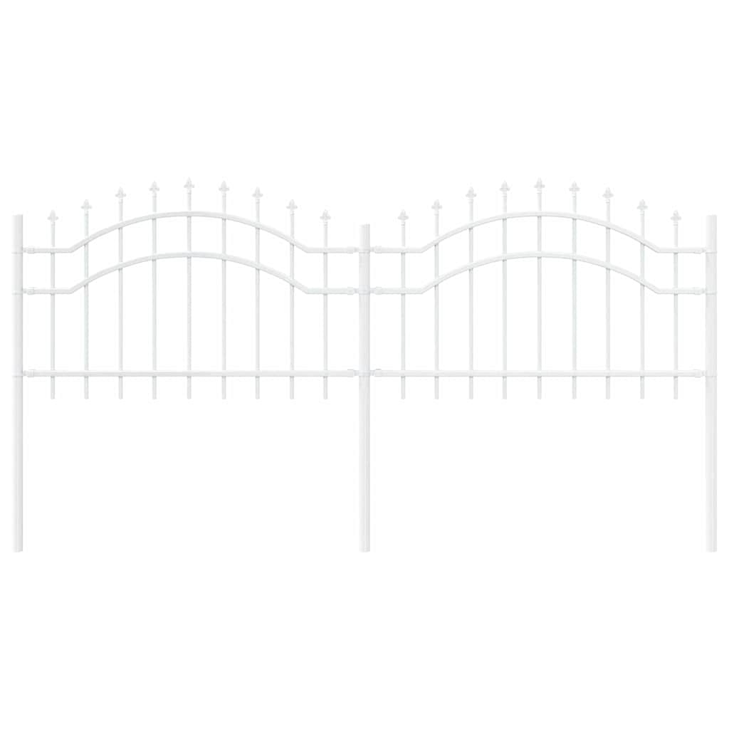 Gartenzaun Woerden mit Speerspitze Schwarz 240 x 75 cm Stahl