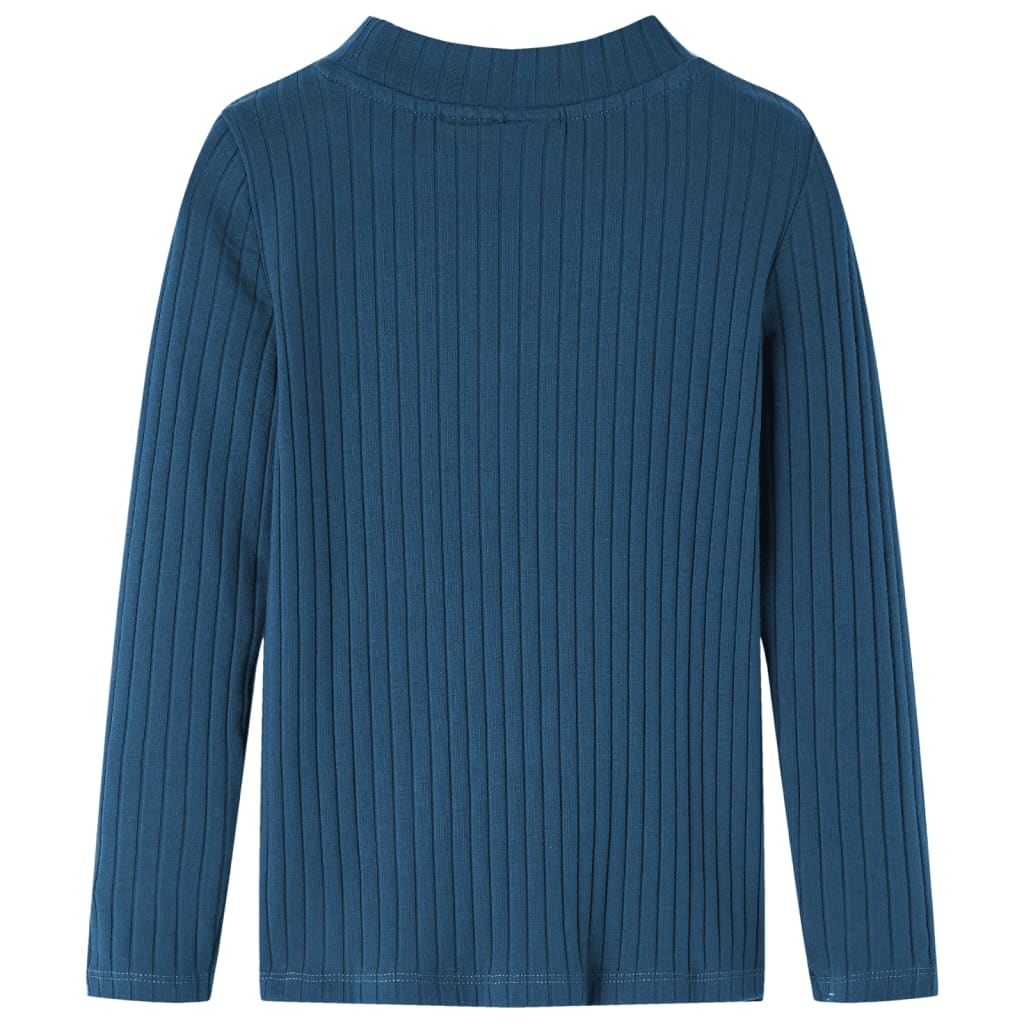 Kinder-Langarmshirt Rippstrick Knallrosa 116