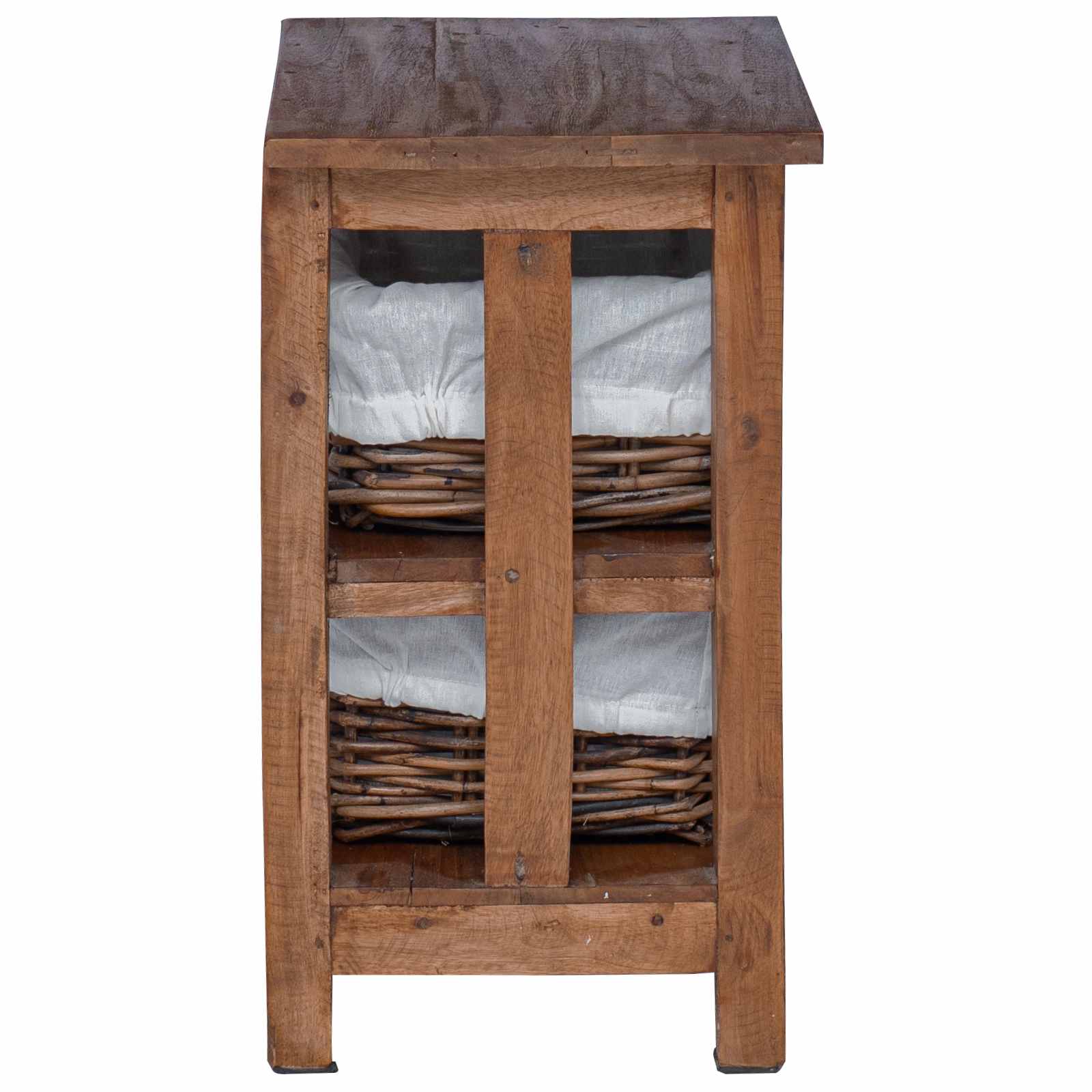 Beistelltisch Braun 38 x 28 x 35 cm Massivholz Mahagoni