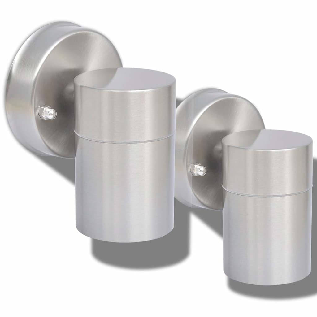 Outdoor LED-Wandleuchten 2 Stk. Edelstahl Abwärtsstrahlend