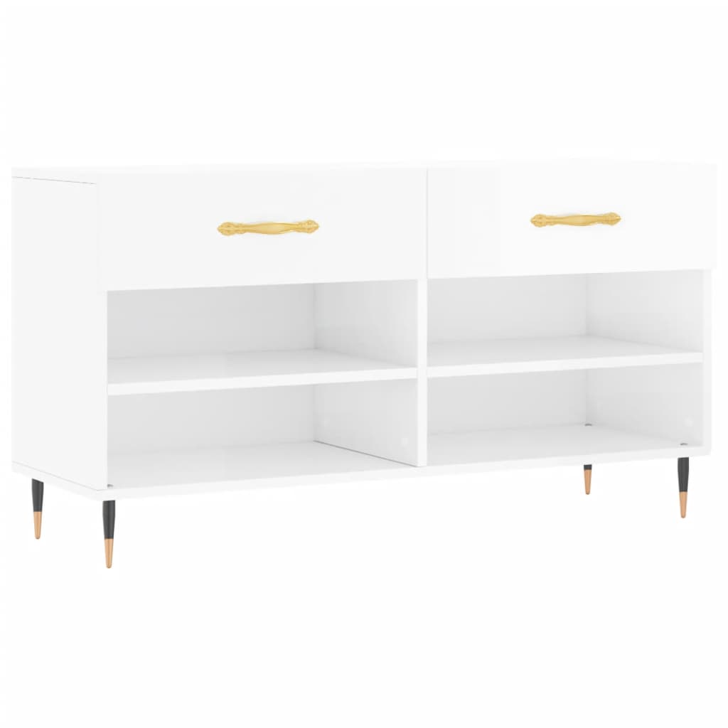 Schuhbank Weiß 102x35x55 cm Holzwerkstoff