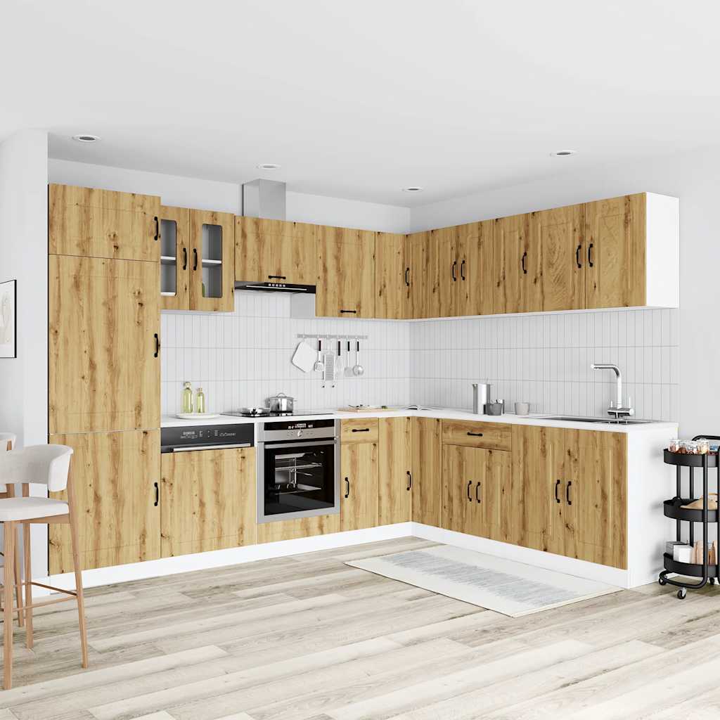14-tlg. Küchenschrank-Set Kalmar Weiß Holzwerkstoff
