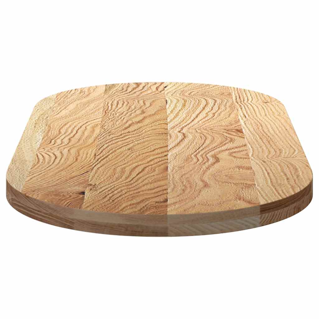 Tischplatte 80x40x2 cm Massivholz Eiche Oval