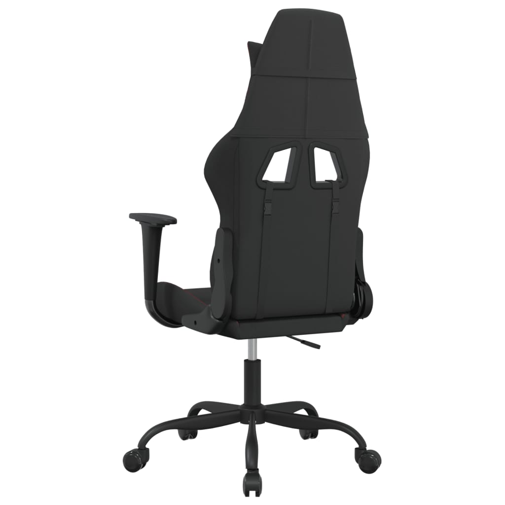 Gaming-Stuhl mit Massagefunktion Schwarz und Creme Stoff