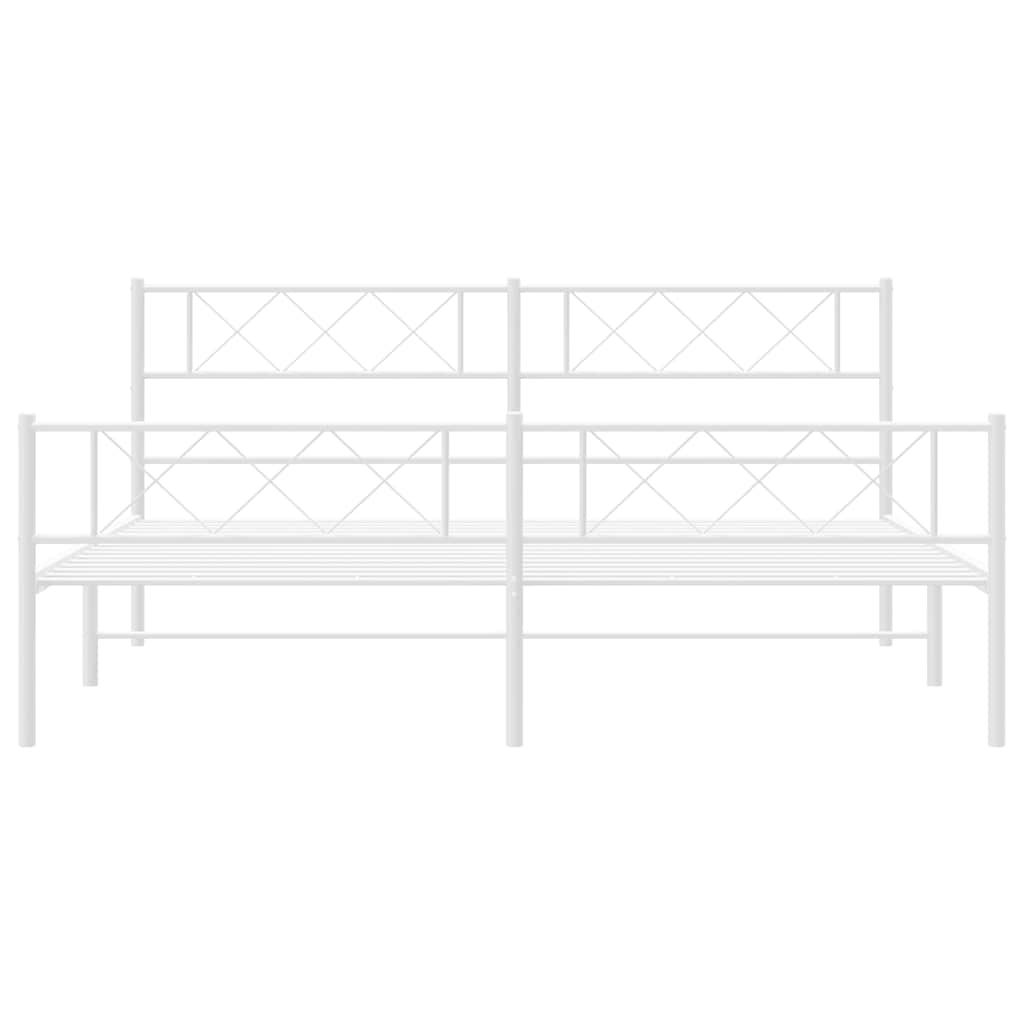 Bettgestell mit Kopfteil Metall Schwarz 100x190 cm
