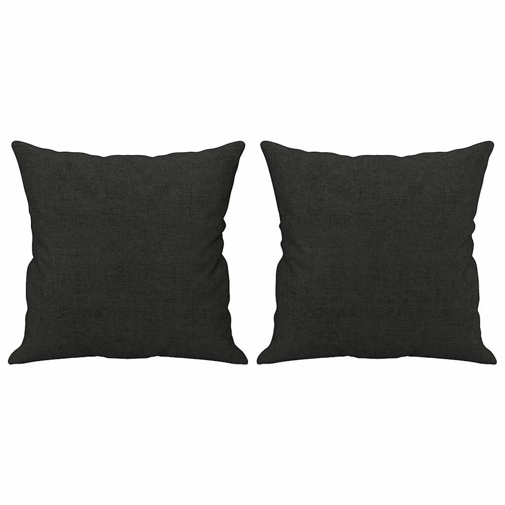 2-Sitzer-Sofa mit Zierkissen Braun 120 cm Stoff