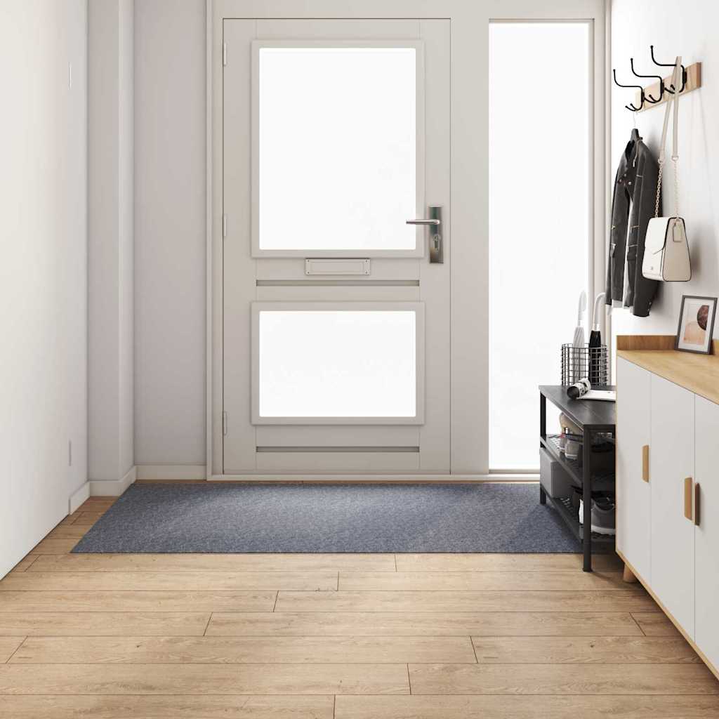 Teppichläufer Grau 80 x 150 cm Stoff