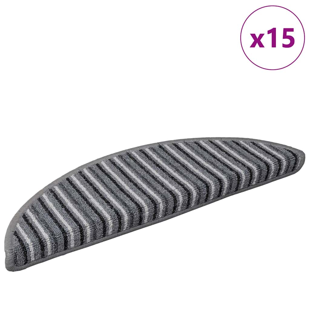 Selbstklebende Treppenschoner 15 pcs Anthrazit 56 x 17 x 3 cm