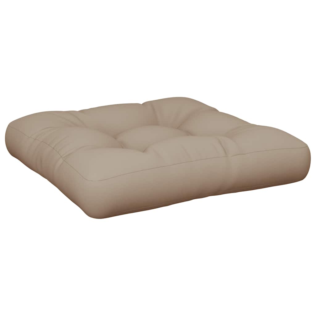 Palettenkissen 3-tlg. Taupe Stoff