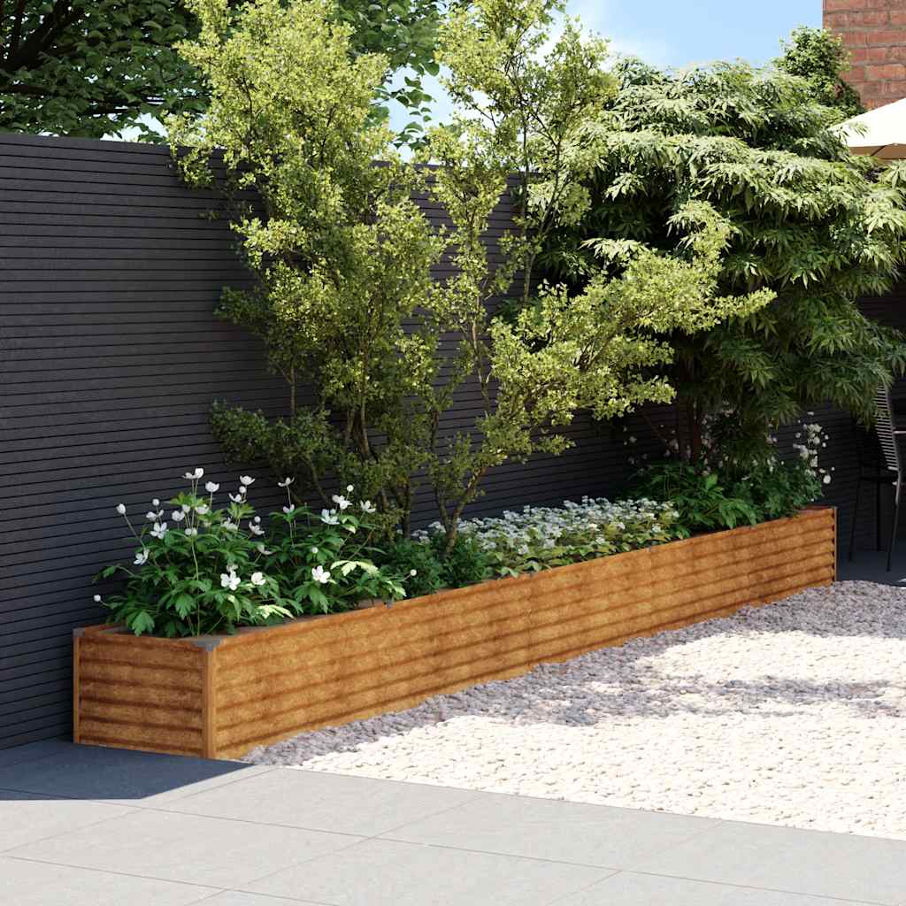 Garten-Hochbeet 100 x 50 x 36 cm Cortenstahl