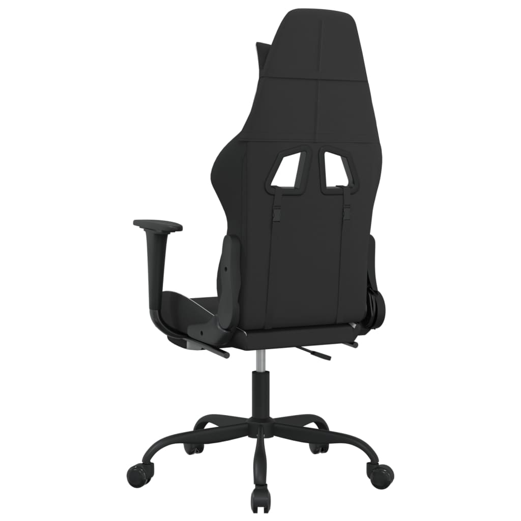 Gaming-Stuhl mit Massagefunktion Schwarz und Creme Stoff